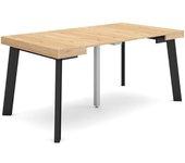 Mesa Consola extensible 160 Para 8 comensales Patas de madera Roble