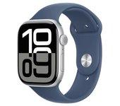 Apple Watch Series 10 GPS + Cellular 42mm Caja de Aluminio Plata con Correa Deportiva Azul Denim S/M