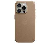 iphone 15 pro woven case taupe