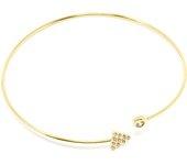 Rígida coney pulsera #oro brillo 1 u