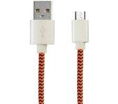 Ksix Sport Cable MicroUSB a USB A 1m Naranja