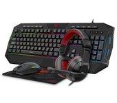 Pack Combo Gaming, Teclado, Ratón, Alfombrilla, Auriculares