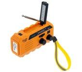 Radio Solar Recargable De Emergencia Con Dinamo Fm Am, Portátil, Cargador Usb C, Power Bank Amarillo Adler Ad1197