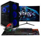 Nitropc Pack Platinum AMD Ryzen 7 7700X/32GB/2TB SSD/RTX 4060 + Monitor 27" FullHD Curvo