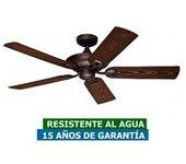 Ventilador De Techo Para Exterior Ipx3 Hunter 50555 Maribel Nogal/ Nuevo Bronce