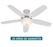 Ventilador De Techo Con Luz Hunter 50570 Builder Deluxe 132 Blanco / Blanco