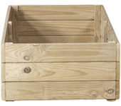 Jardinera De Madera Gama Eco 60x30x30 Tratada Para Exterior- Vidahuerto