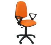 Silla Ayna similpiel naranja con brazos