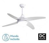 Ventilador 2xe27 Dc Klod Blanco 4 Asp.6 Vel.117d C/remoto