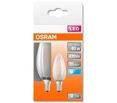 Set De 2 Bombillas Led Vela - 4w E14 - Blanco Frío Osram