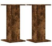 Soportes Altavoces 2 Uds Madera Roble Ahumado 30x30x60 Cm Vidaxl