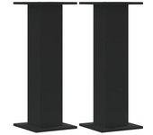 Soportes Altavoces 2 Uds Madera Ingeniería Negro 30x30x80 Cm Vidaxl