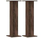 Soportes Altavoces 2 Uds Madera Marrón Roble 30x30x95 Cm Vidaxl