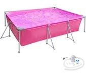 Piscina Desmontable Rectangular 300 X 207 X 70 Cm - Rosa