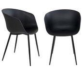 4 Sillones Polipropileno Negro Roda