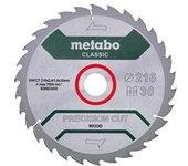 Metabo Hoja De Sierra "precision Cut Wood - Classic", 216x30 D30 Di 22° /b (628653000)