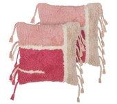 Conjunto de 2 cojines de algodón rosa con borlas 45 x 45 cm BELIANI Bistorta