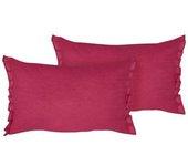 Beliani conjunto de 2 cojines de lino rojo 30 x 45 cm sassafras