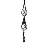 Macrame doble nudo negro 120 cm