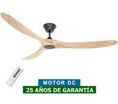 Ventilador De Techo Casafan 318018 Eco Genuino 180 Madera Maciza Natural/nogal