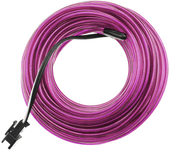 Cable electroluminiscente violeta de 2.3mm en bobina 10m conectada a 220vac