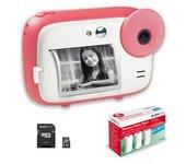 AGFA PHOTO Pack Realikids Instant Cam + 1 tarjeta Micro SD 32GB + 3 rollos Papel Térmico ATP3WH - Cá