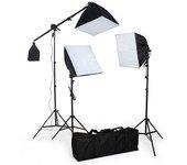 Kit De Estudio De Fotografía Con Bombillas + Softbox