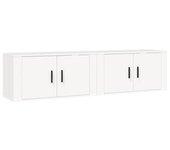 Mueble TV 2 piezas blanco 80x34,5x40 cm