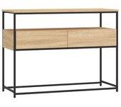 Mesa Consola Madera De Ingeniería Roble Sonoma 100x40x75 Cm Vidaxl