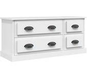 Soporte de TV blanco 100x35,5x45 cm madera multicapa