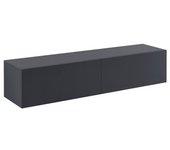 Mueble De Tv De Pared Evaton Aglomerado 140 X 33 X 30 Cm Gris Oscuro Mate [en.casa]