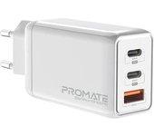 Promate GanPort3-65PD Carregador Dual USB-A/USB-C Blanco