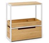 Consola BOX FURNITURE iCub ECO (Blanco - Madera y Acero - 70 x 32 x 75 cm)