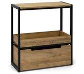 Consola BOX FURNITURE iCub ECO (Negro - Madera y Acero - 70 x 32 x 75 cm)