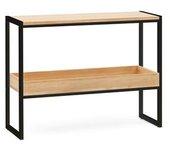 Consola BOX FURNITURE iCub (Negro - Madera y Acero - 120 x 32 x 75 cm)