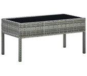 Mesa de jardín gris 75x40x37 cm en polyrattan