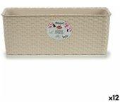 Jardinera Plástico 15,5 X 13,5 X 38,5 Cm - Stefanplast. Beige