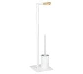 Andrea House Ba63066 Soporte Papel Escobillero Blanco Metal Madera