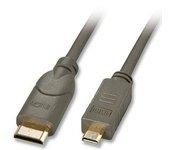 Cable HDMI LINDY (Micro HDMI D - 1.5 m - Negro)