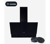 Campana Inclinada Cristal Negro 60cm Clase B | Universalblue