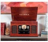 Victrola 6-En-1 Nostalgic Madera / Tocadiscos Estéreo Con Radio Fm Y Altavoces