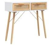 Mesa Consola VIDAXL Blanco Madera contrachapada (80x30x75 cm)