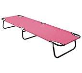 Sunbed plegable de acero rosado