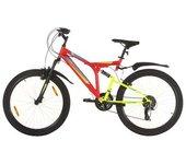 Bicicleta Montaña 21 Velocidades 26 Pulgadas Rueda 49 Cm Rojo Vidaxl