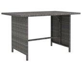 Mesa de comedor de jardín gris 110x70x65 cm en polyrattan