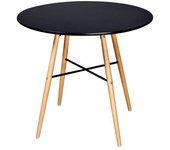 Mesa de comedor MDF redonda negro