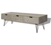 Soporte para TV con 3 cajones 120x40x36 cm Gris