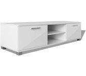 Mueble TV blanco brillante 120x40,5x35 cm