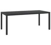 Mesa Jardin VIDAXL Negro WPC (185x90x74 cm)