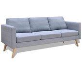 Sofa VIDAXL Gris Tela